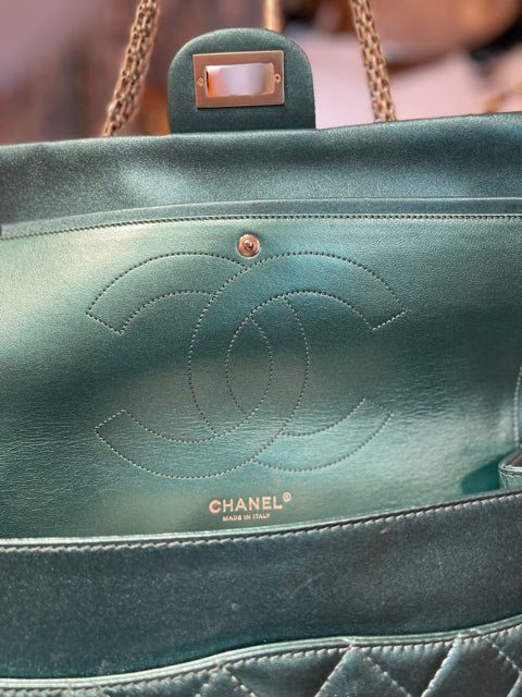 Chanel Designer Metallic 2.55 Re-Issue Double Flap 227 Handbag
