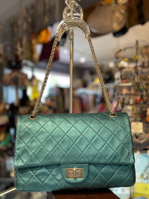 Chanel Designer Metallic 2.55 Re-Issue Double Flap 227 Handbag