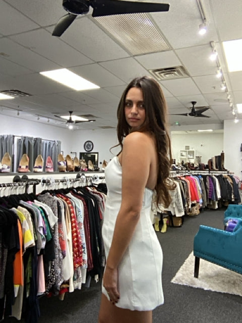 Meshki Sz S White Cocktail Dress