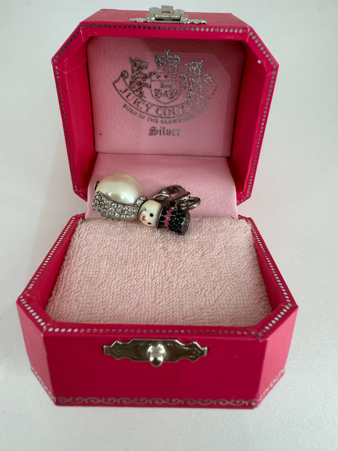 Juicy Couture Snowman charm w/cz IN BOX Jewelry