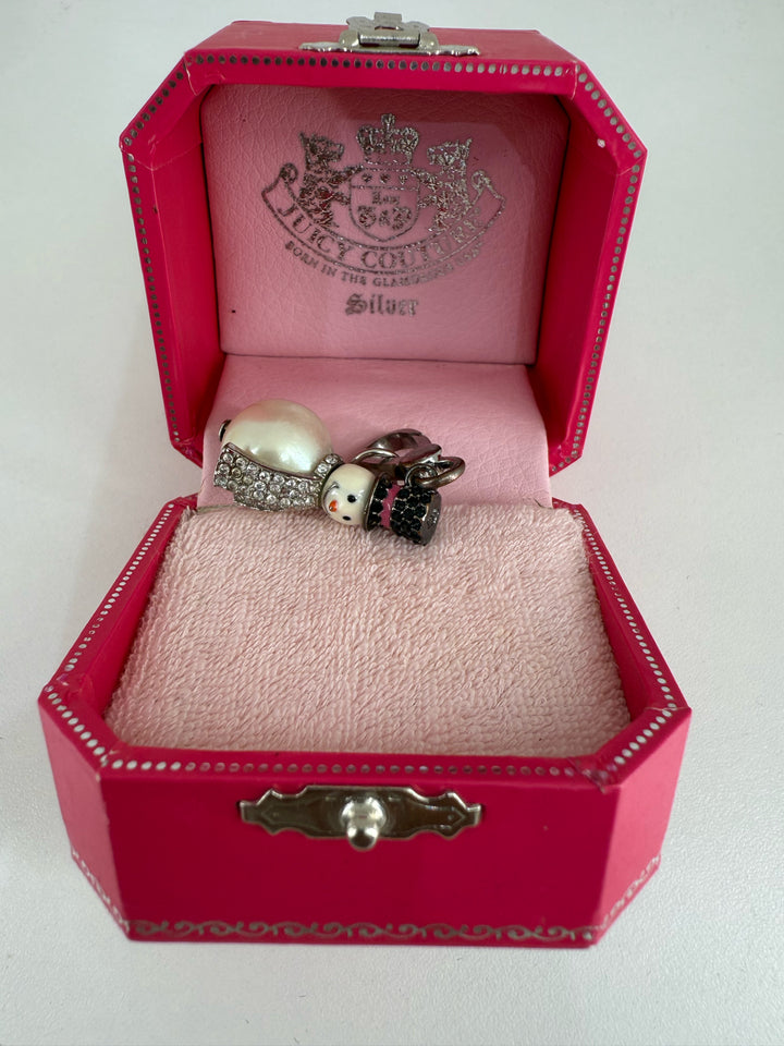 Juicy Couture Snowman charm w/cz IN BOX Jewelry