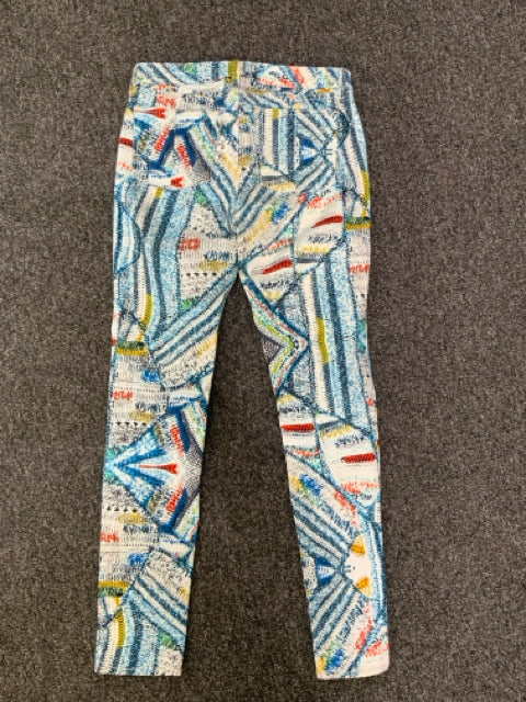 Pre Owned Rag & Bone Tan & Graphic Print Sz 6 Jean