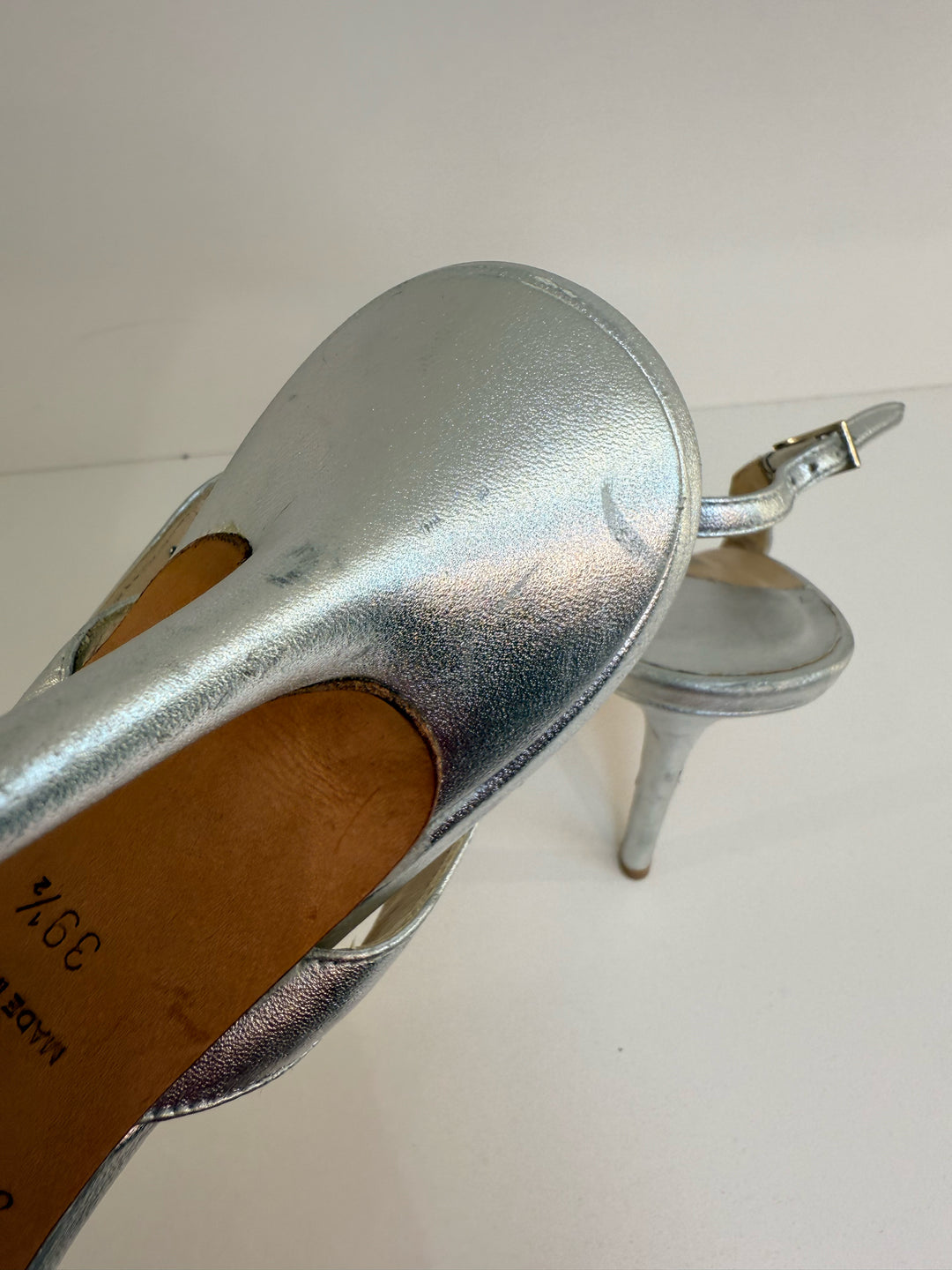 Jimmy Choo Silver Sandals Sz 39.5