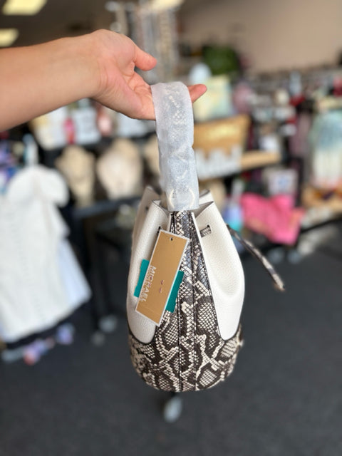 Michael Kors Leather Snake/Cream Bucket Bag