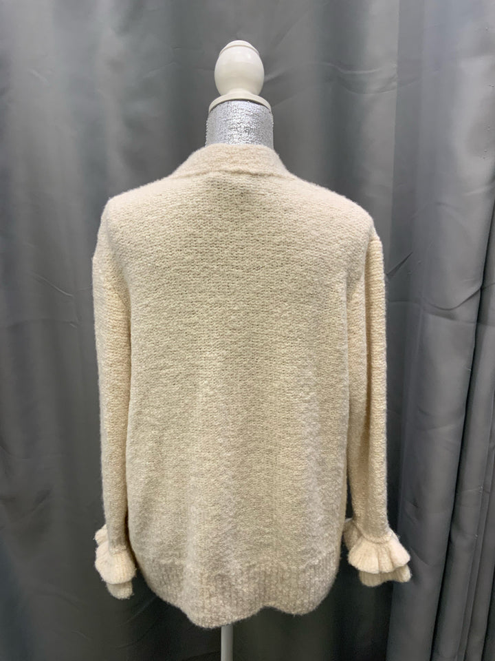 Chanel 24K L/S V Neck Cashmere/ Wool Bell Slv Cardigan