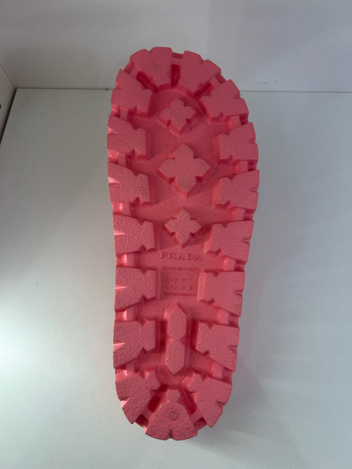 Prada Pink Pool Slides Shoes Sz 36