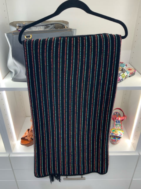 Pre Owned Celendine 2 Piece Black Strapless w/ Orange + Blue Stripe Sz S Set