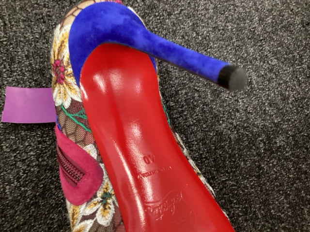 NIB Christian Louboutin Sz 40 Miss Tennis Ankle 100 Boot Shoe Pre Loved