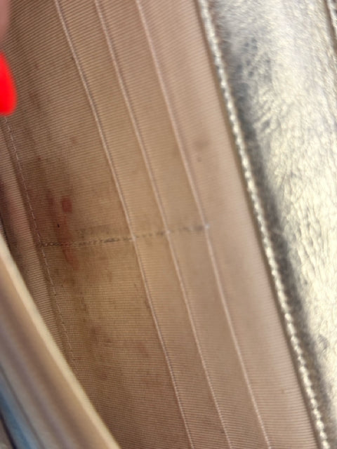 Chanel Metallic Gold Quilted Designer Bag W/ Dustbag