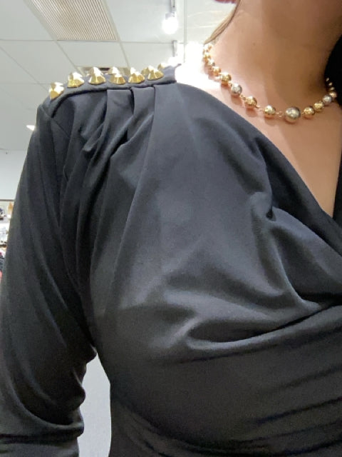 BCBG Sz S Black w Studs Dress