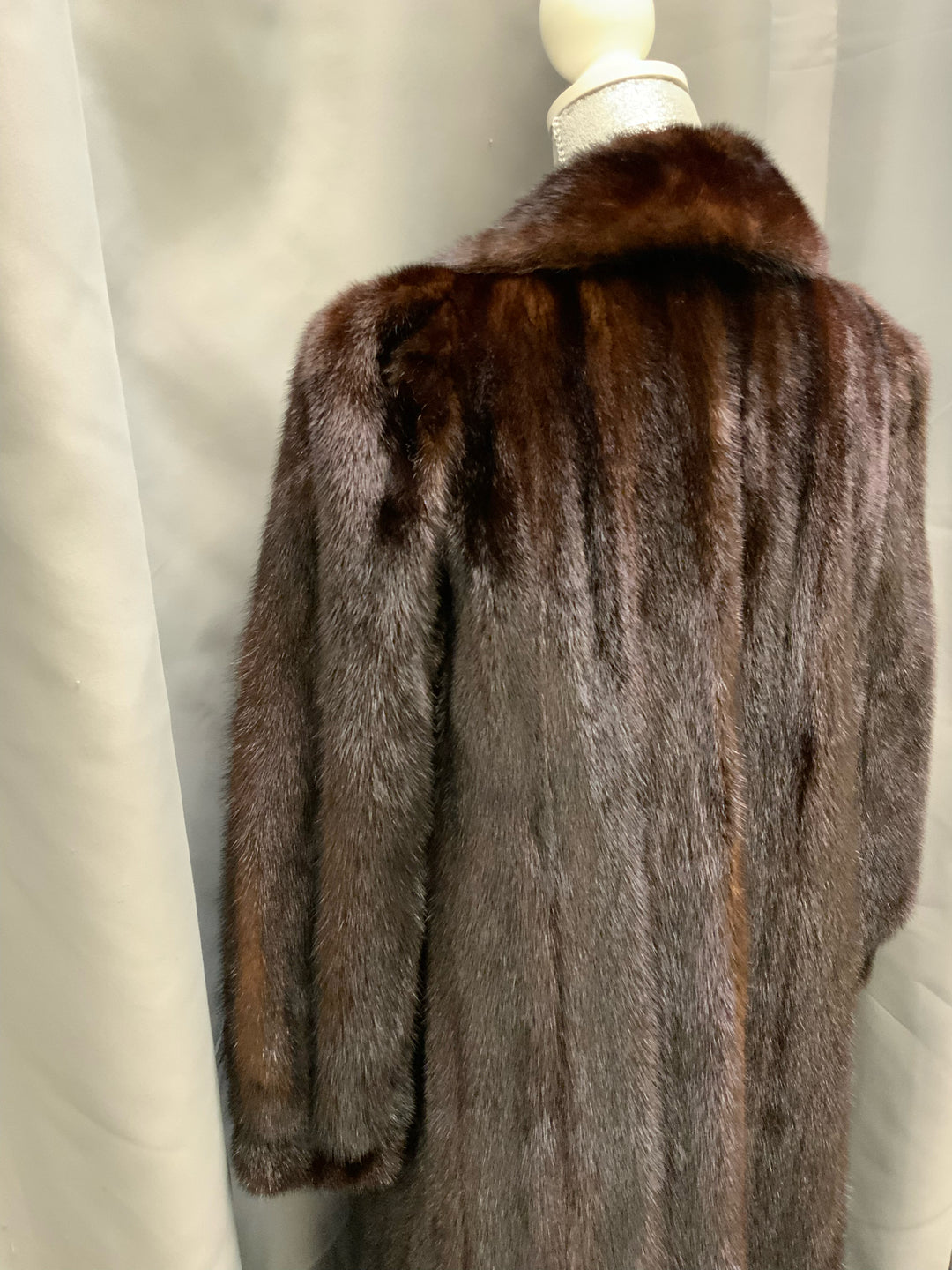 Vintage Black Brown Mink Fur Coat