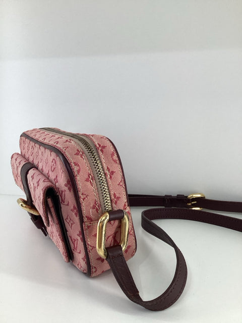 Pre Owned Louis Vuitton Juliet Cloth Canvas Monogram Crossbody TH0042 Designer Bag
