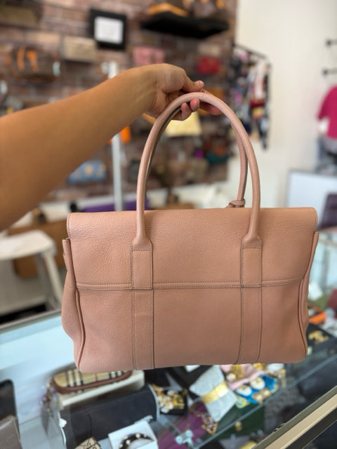 Mulberry Leather Blush Large Bayswater Handbag