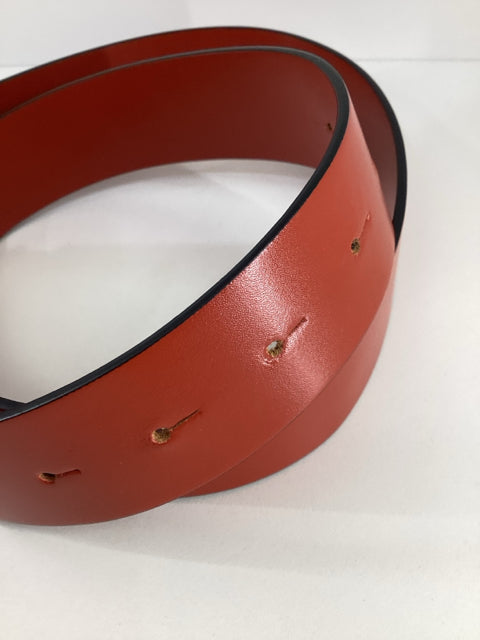 Pre Owned Mario Valentino S, LEATHER, TERRACOTTA Belt