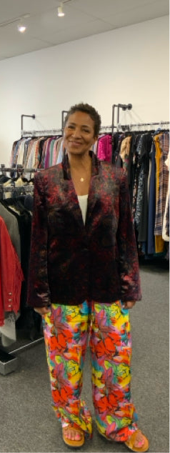 L'Agence Sz 12 Velvet Printed Blazer Jacket
