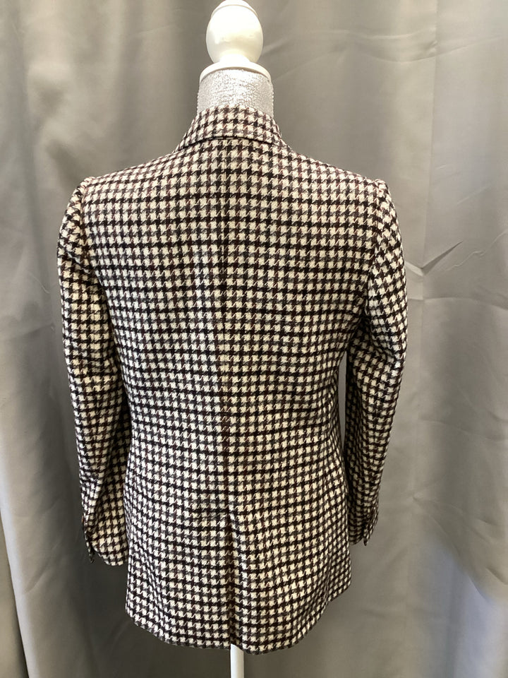 Brunello Cucinelli Houndstooth Double Breast Blazer Sz 40