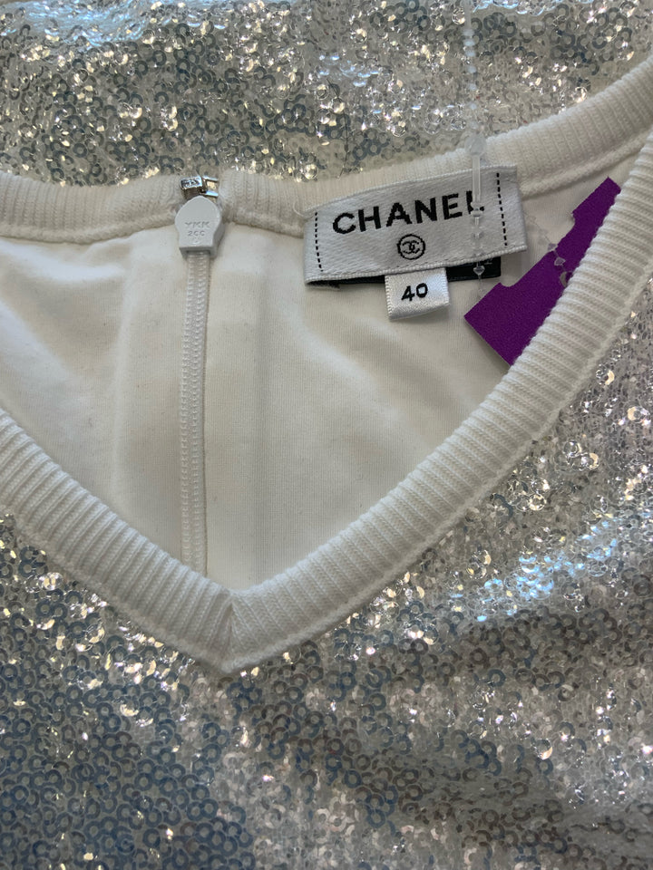 Chanel Montecarlo Sequin T-shirt Size 40