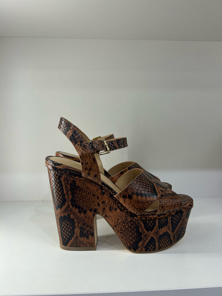 NWT Michael Kors Snake Print Platform Shoes Sz 8