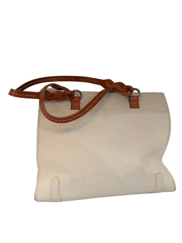 Brighton Small Leather Tote w/ Embossed Flower Pattern