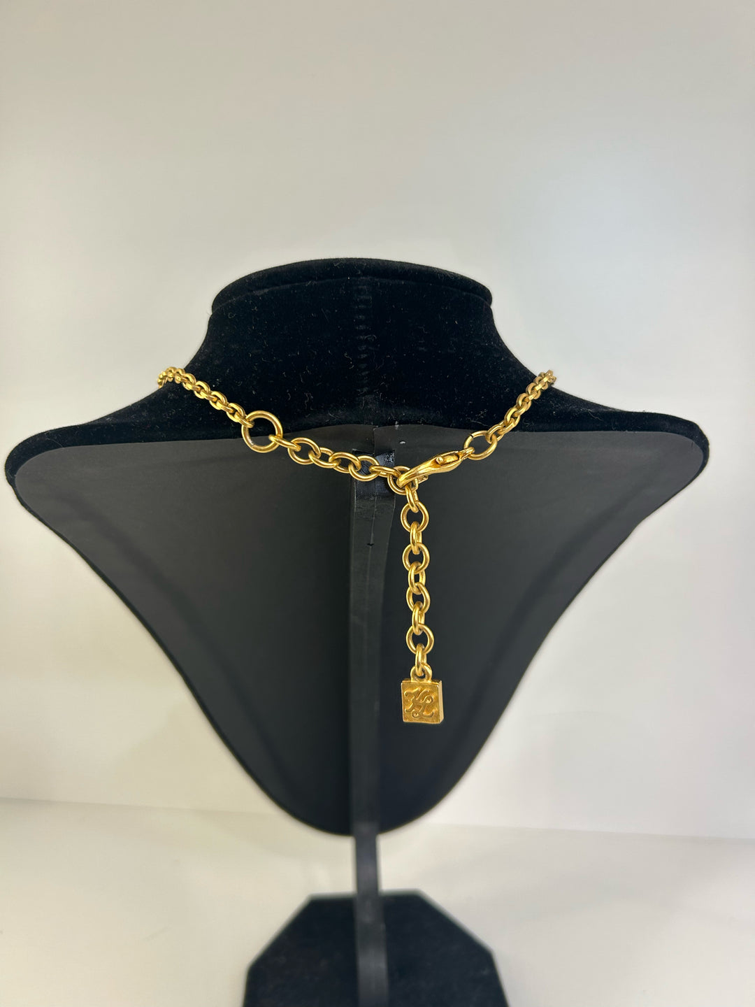 Vintage Karl Lagerfeld Yellow Glass Kiss Drop Necklace