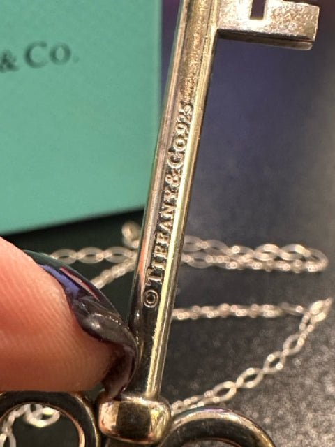 Tiffany Large Key Necklace Sterling Silver