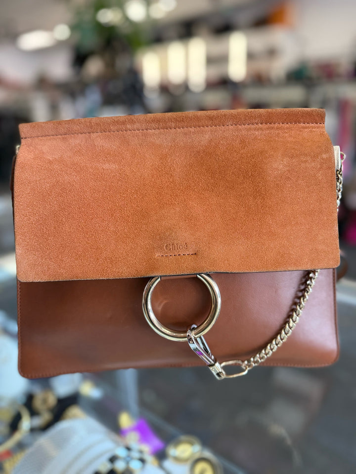Chloe Faye Suede & Leather Designer Belt Bag