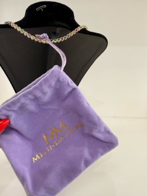 Pre Owned Melinda Maria Multi stone colorful Necklace W/ Dustbag