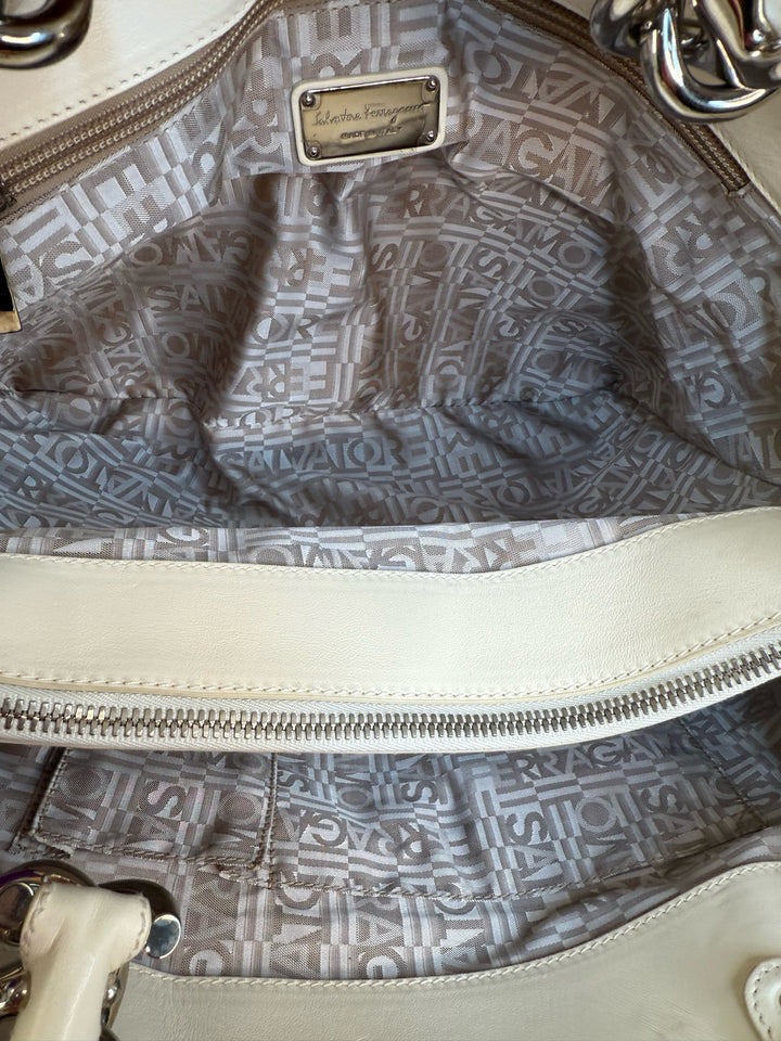 Salvatore Ferragamo Diamond Quilted Double Handle Tote