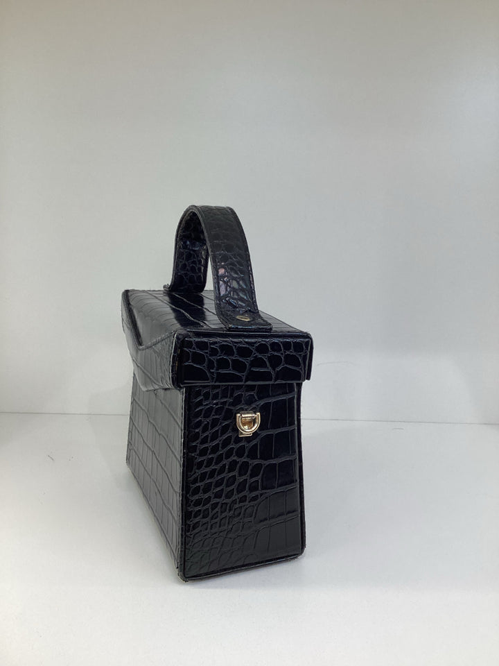Zara Top Handle Croc Embossed Mini Handbag