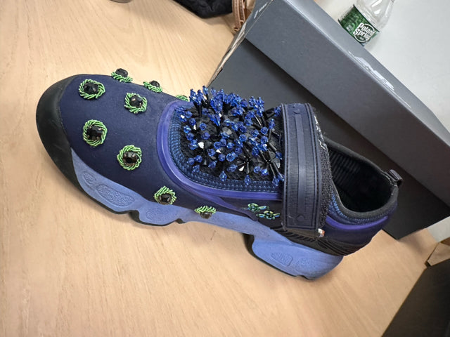 Dior Sz 36 Designer Sneakers w/ Crystal Beads