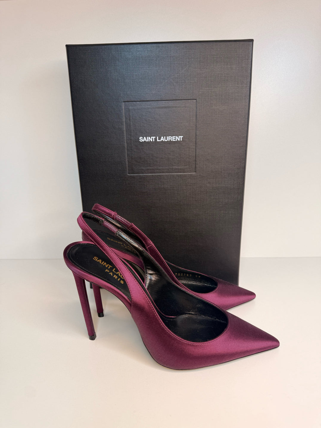 NIB Yves Saint Laurent Raso Regale Satin Shoe Sz 36.5