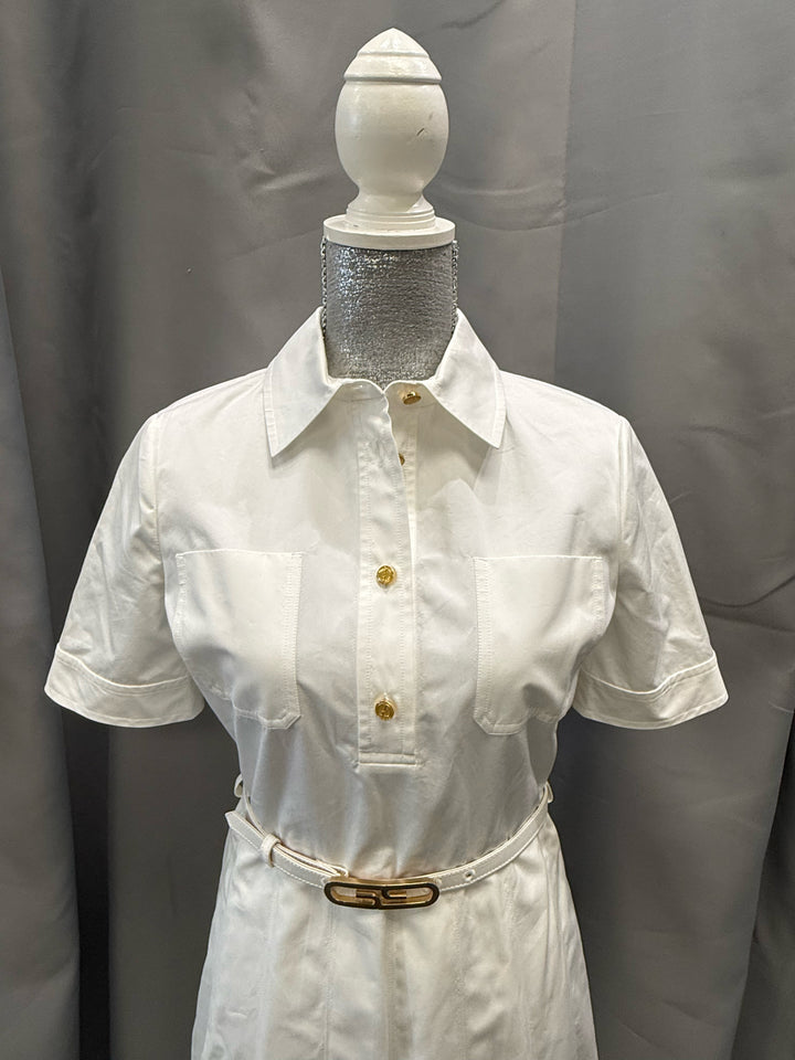 NWT Gucci White S/S Polo DRESS Size 40