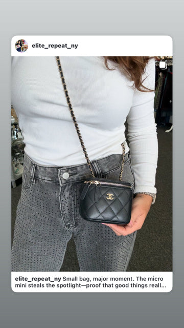 Chanel Black Nano Mini Crossbody Designer Bag