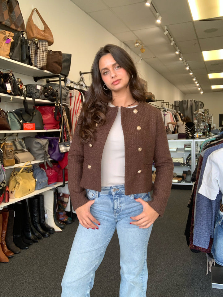 NWT Loft Blazer Brown Jacket Size XXS