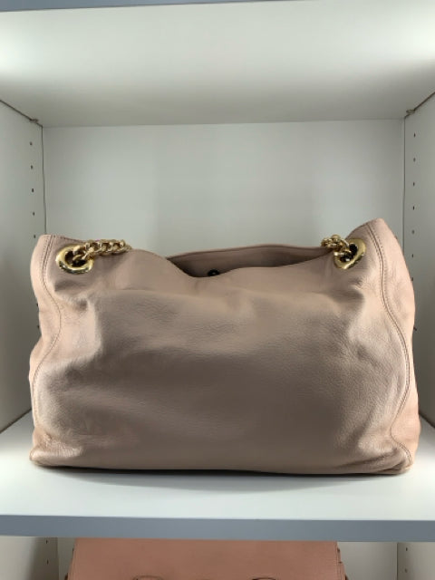 Pre Owned Mario Valentino Leather Tote chain handle mag closure