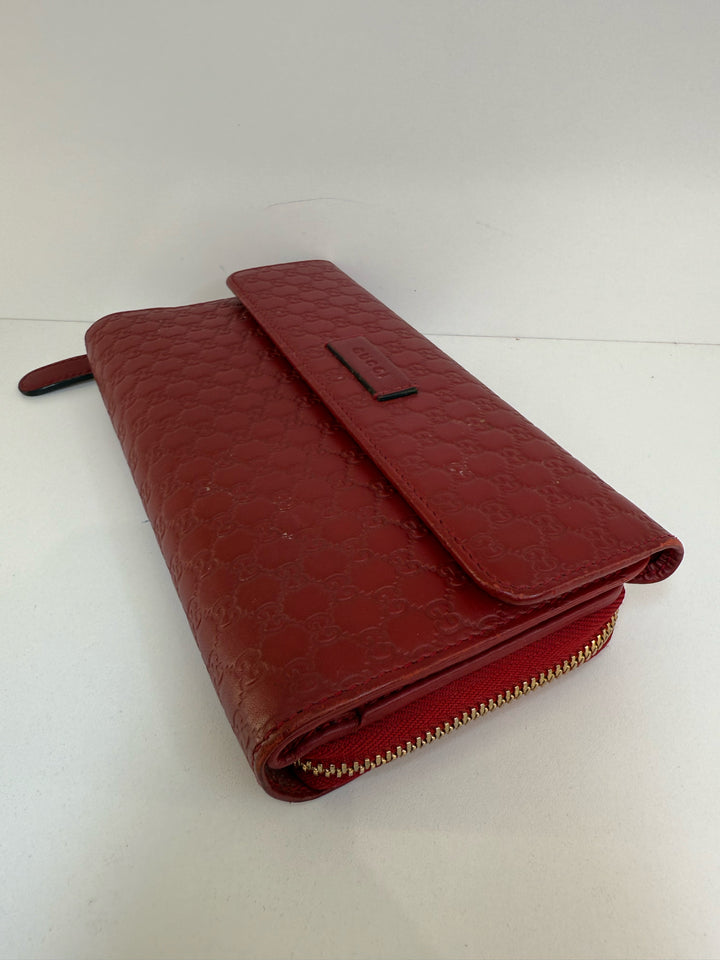 Gucci Continental Flap Micro Guccissima Wallet
