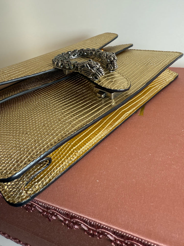 Gucci 2020 DIONYSUS Small Lizard Designer Bag