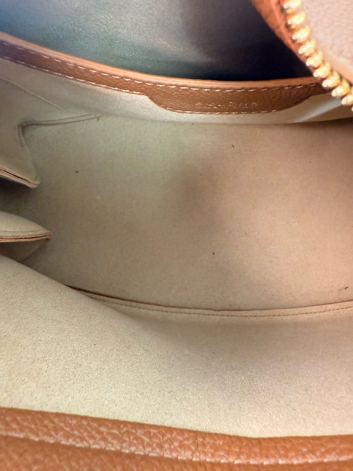 POLENE Tan Leather Shoulder Bag
