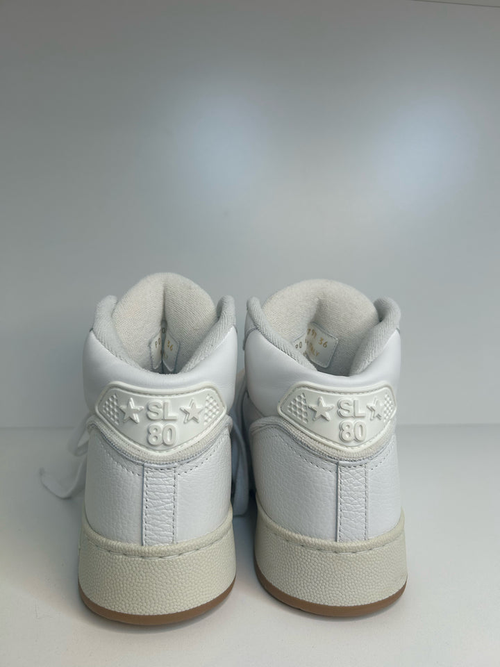 Yves Saint Laurent White High Top Sneakers Sz 38.5 Shoes