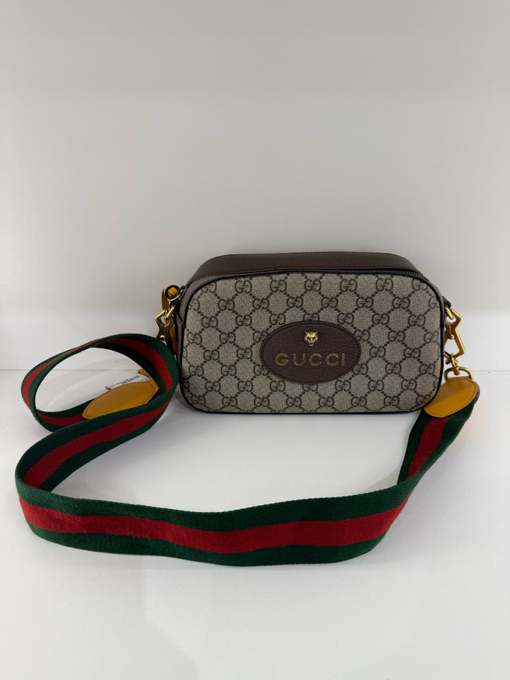 Gucci Supreme Neo Vintage Camera Bag Web Strap Included Designer Bag