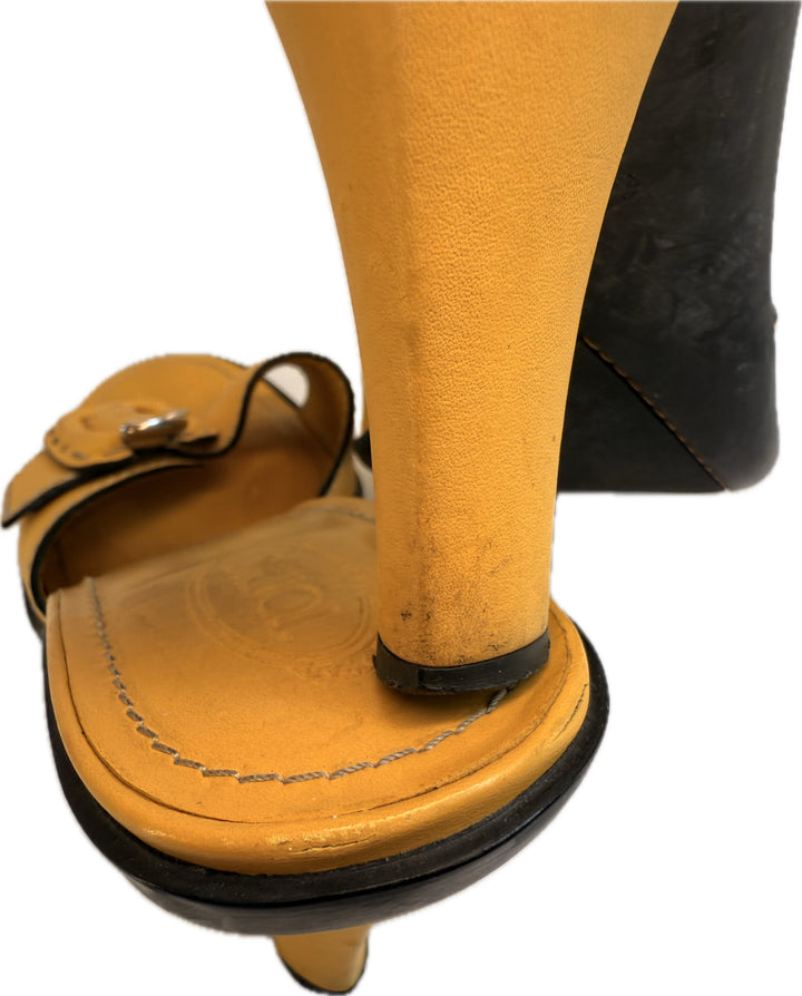 Tod's Marigold Leather Shoes Sz 38.5