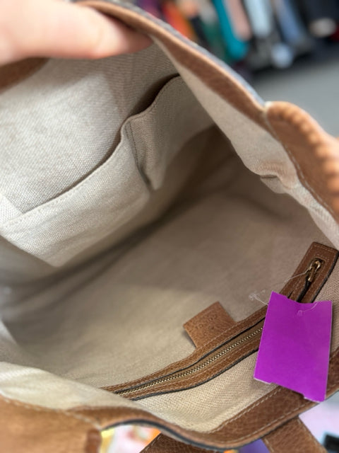 Gucci GG Tan Leather Jackie Hobo Designer Shoulder Bag