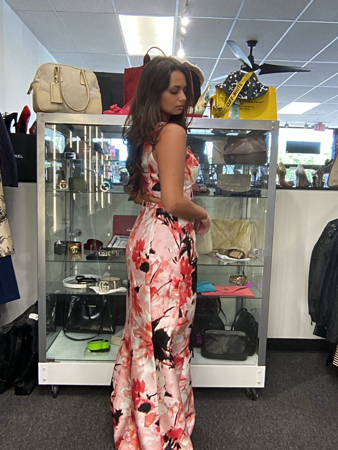 Long Floral 2 Piece Floral Set Sz XS/S