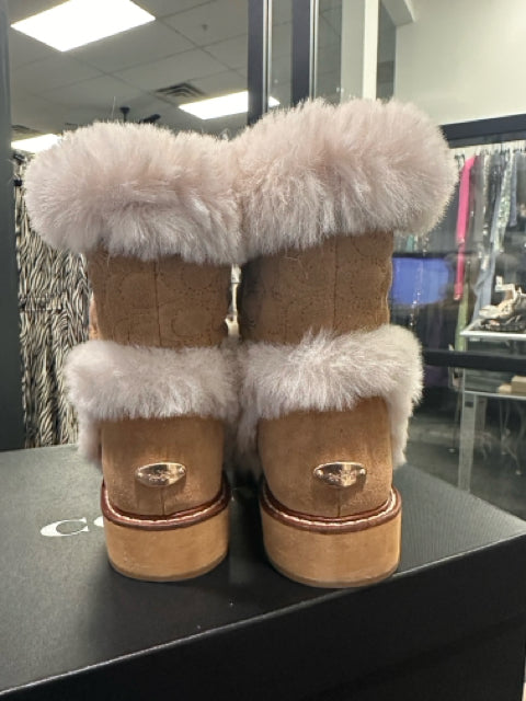 Coach Ankle Boots Sz 6.5 Camel Suede Shoes