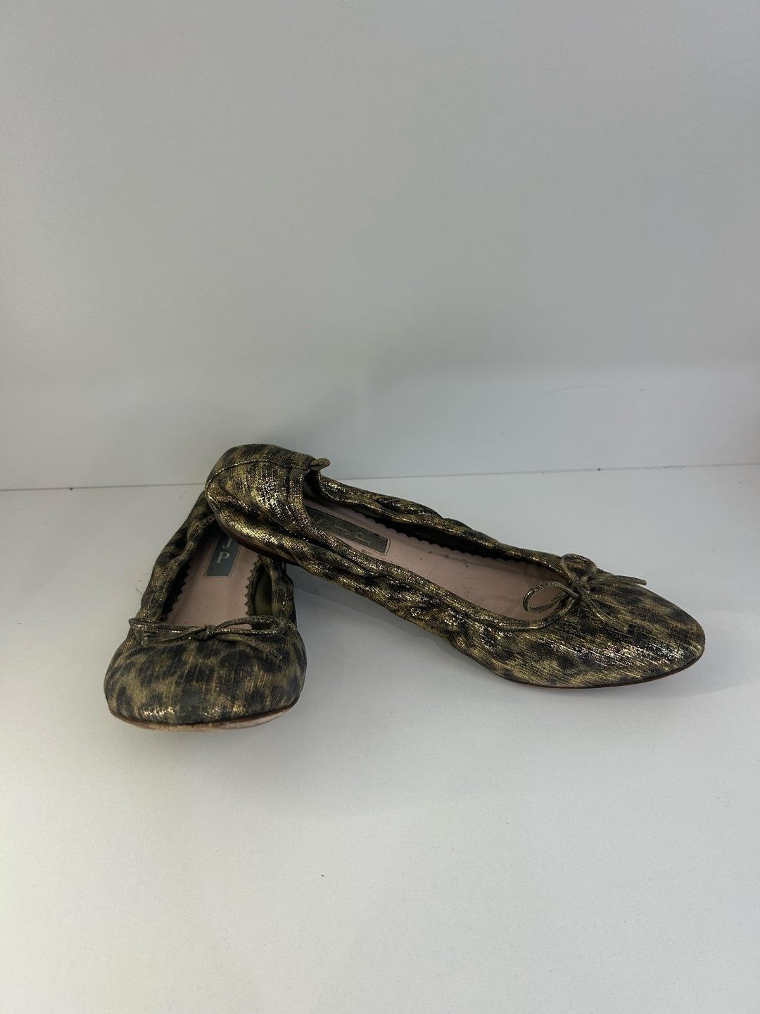 SJP Gelsey Gold Leopard 37.5 Flats