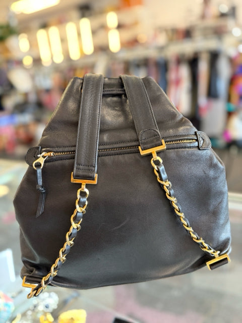 Chanel Vintage CC Backpack Gold Hardware Designer Bag