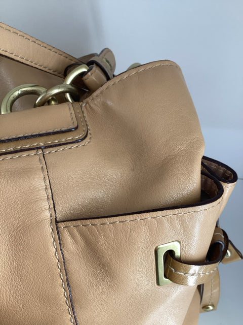 Pre Owned Coach Tan Soft Leather Tote