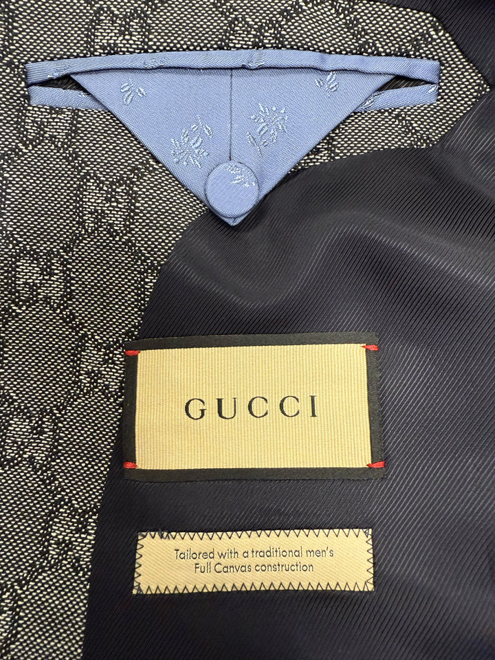 Gucci 2021 Wool Single Breast GG Monogram Blazer