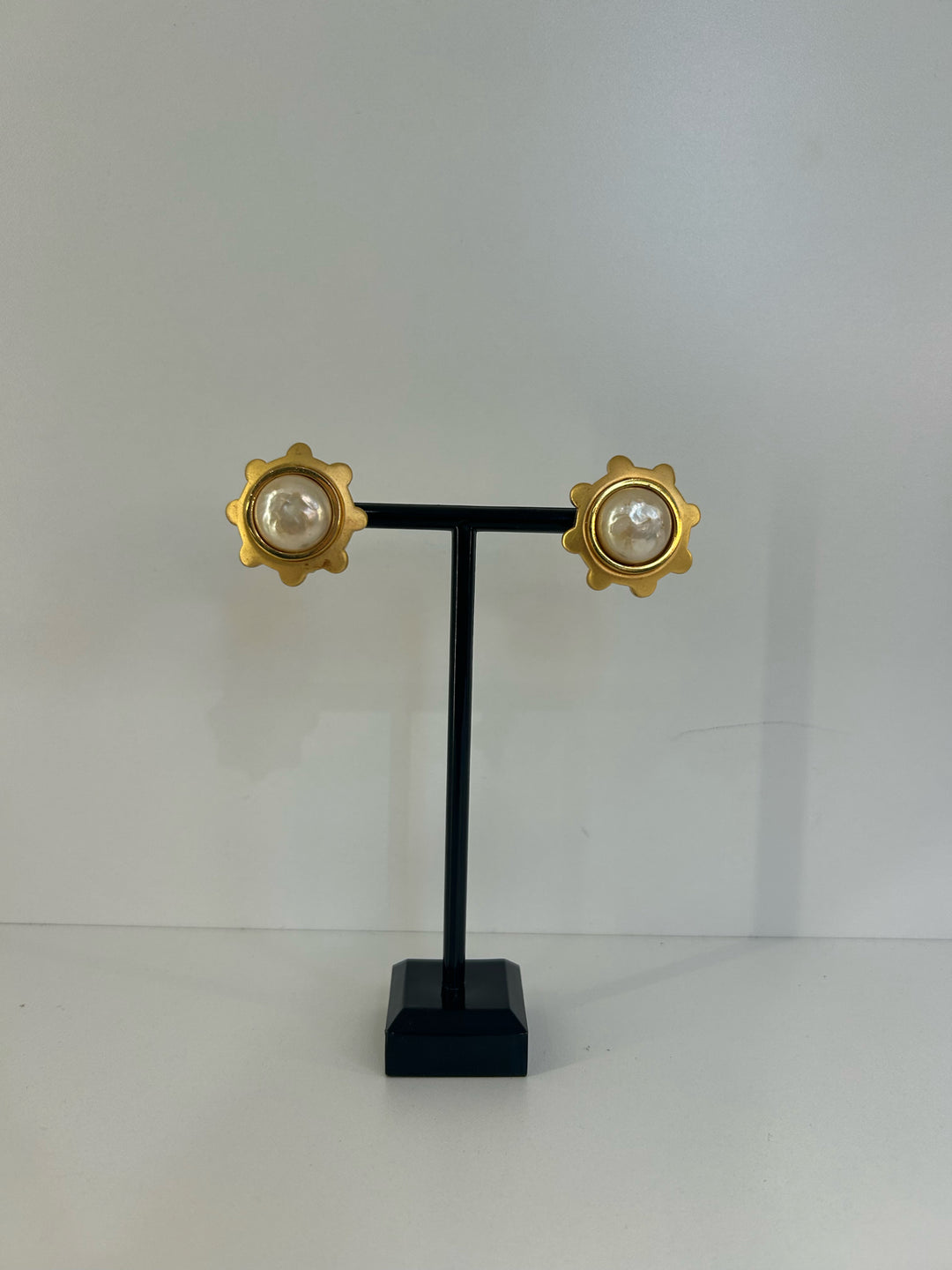 Karl Lagerfeld Clip On Sprocket Earrings