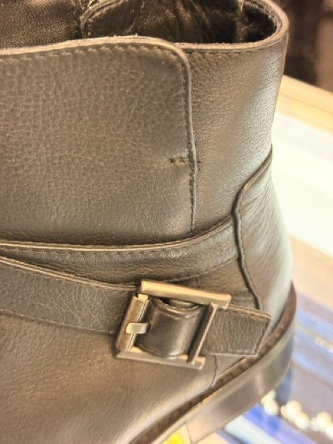 Aquatalia Black Sz 8 Ankle Boots w/ Buckle Shoes